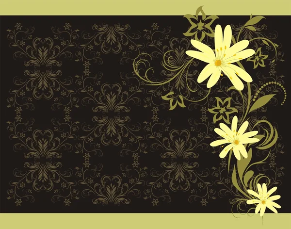 Jarní květy. dekorativní pozadí — Stockový vektor