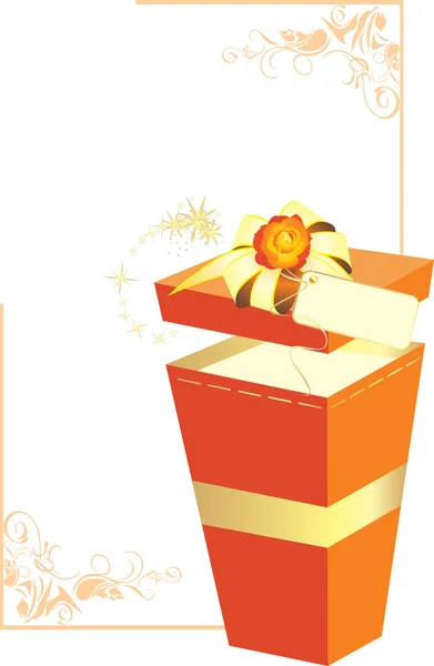 A dekoratív keretben Holiday doboz — Stock Vector