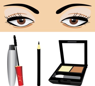 Decorative cosmetic for eyes clipart