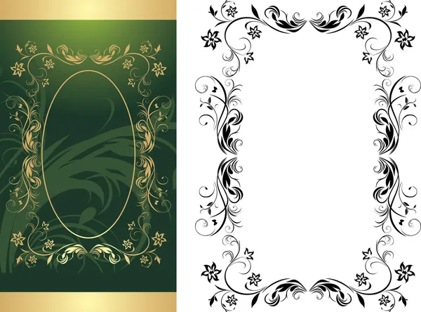 Zwei Rahmen für dekorativen Hintergrund — Stockvektor