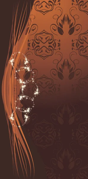 設計のための装飾的な茶色の背景 — ストックベクタ