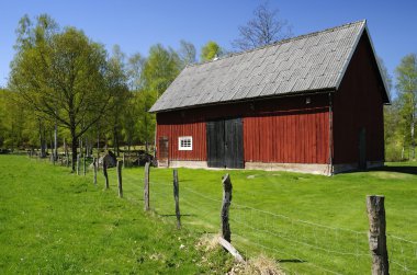 Swedish barn for cattle clipart
