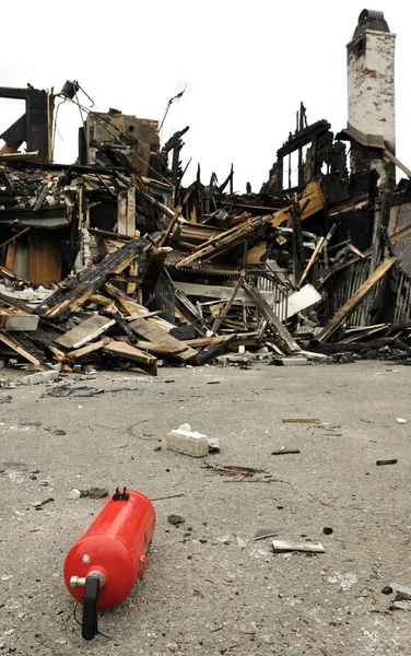 燃やされた家 — ストック写真