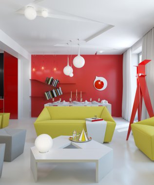 Contemporary apartament clipart