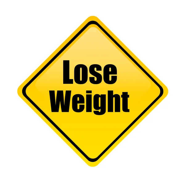 Geel signaal gewicht verliezen — Stockfoto