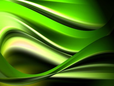 Green waves clipart