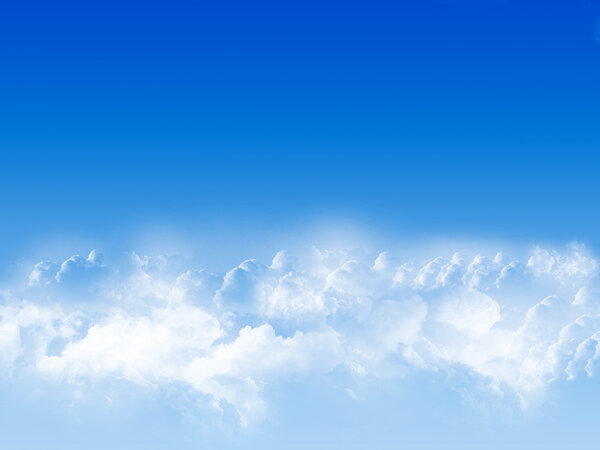 Blue sky with white clouds. image illustration