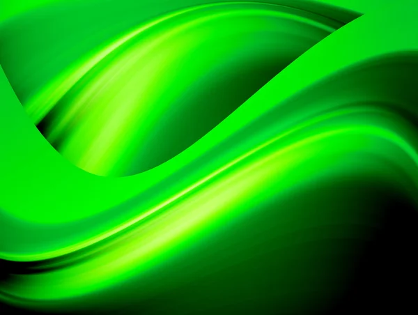 녹색 동적 파도 — 스톡 사진