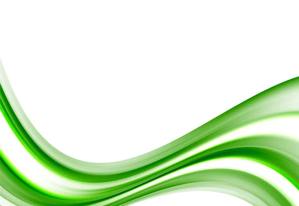 Zelená a bílá vlna — Stock fotografie