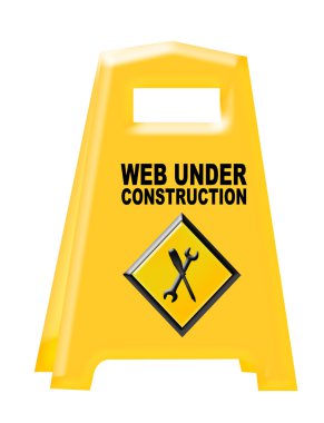 Web under constrution sign clipart