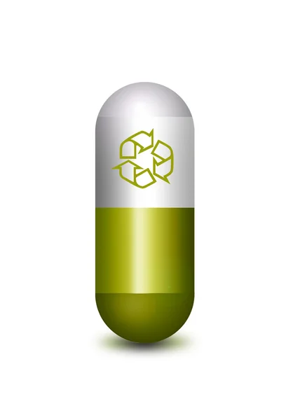 Reciclar pílula — Fotografia de Stock