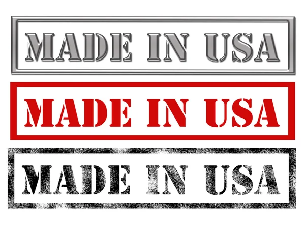 Made in usa signs — Stock Photo, Image