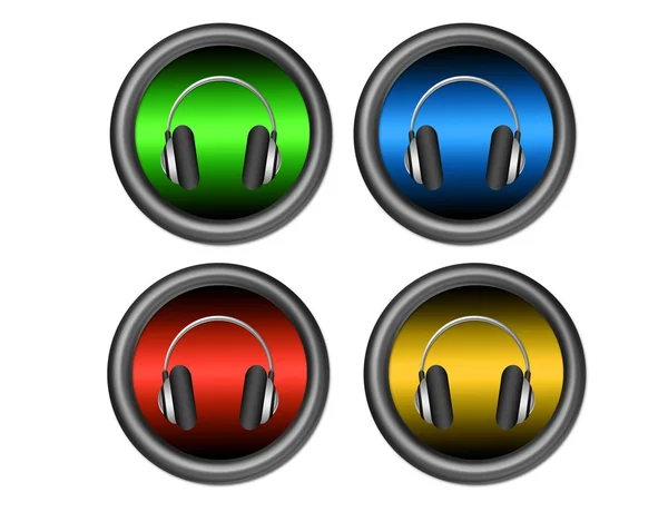 Fones de ouvido botões — Fotografia de Stock