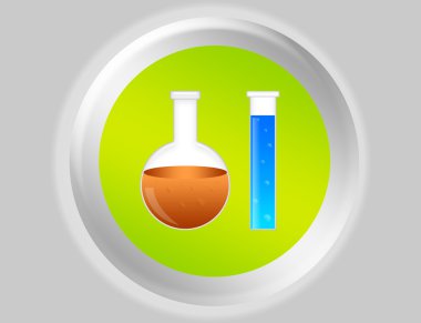 Test tube button clipart