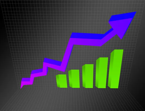 Üzleti grafikon — Stock Fotó