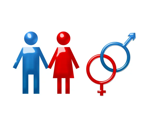 Man en vrouw simbols — Stockfoto