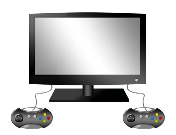 TV med control konsol — Stockfoto