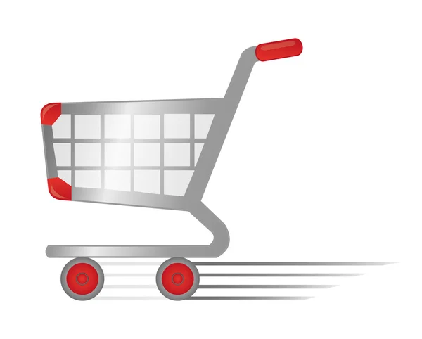 Rychlý nákupní vozík — Stockový vektor