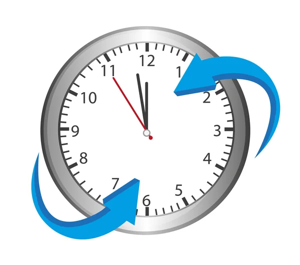 Clock with arrows — Stock Vector
