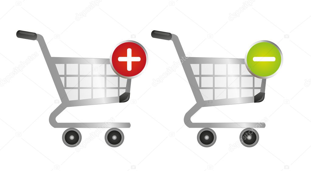 shopping carts and sign