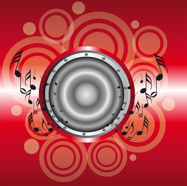 Червоний музичного фону — стоковий вектор