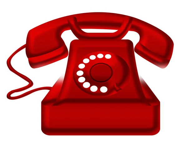 Червоний старий телефон — стокове фото