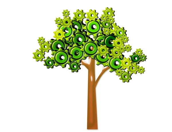 Gears tree — Stock Photo, Image