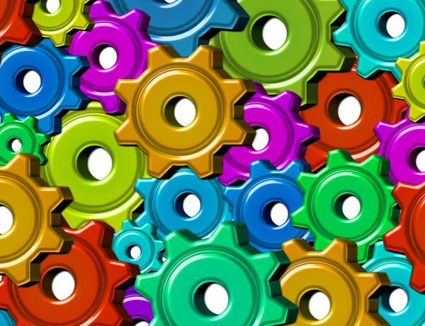 Colorful gears — Stockfoto