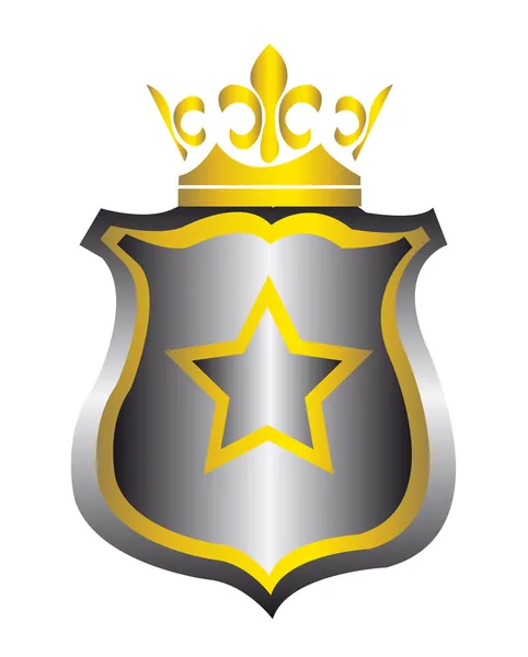 Argent et or emblème — Image vectorielle