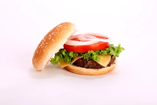 Открытый гамбургер — стоковое фото
