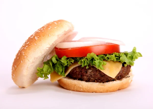 Hamburger aperto — Foto Stock