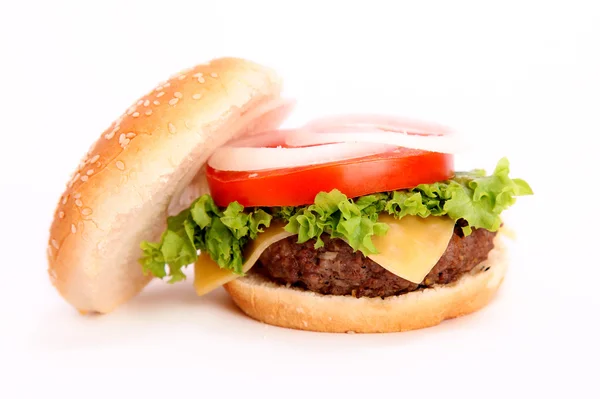 Hamburger açın — Stok fotoğraf