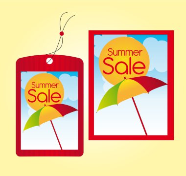 Summer sale labels clipart