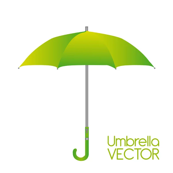 Yeşil şemsiye vektör — Stok Vektör