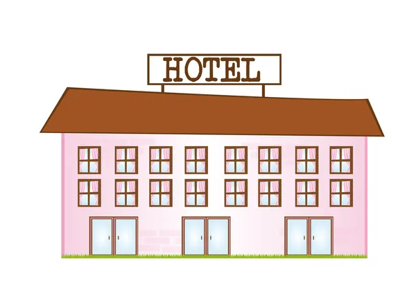 Hotel de dibujos animados — Vector de stock