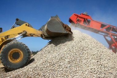 Stone Pile and Machines clipart