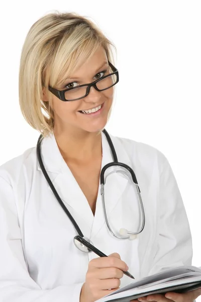 Usmívající se žena doktor — Stock fotografie