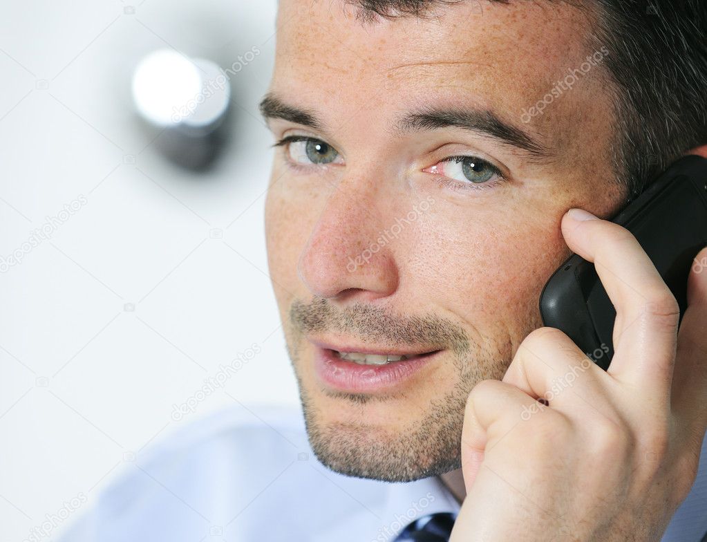 Businessman is calling