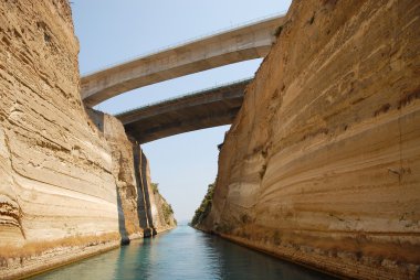 Shipping through Corinth Canal clipart