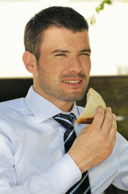 Sandwich businessman clipart