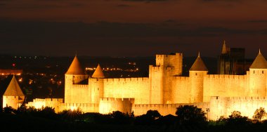 Carcassone at Night clipart