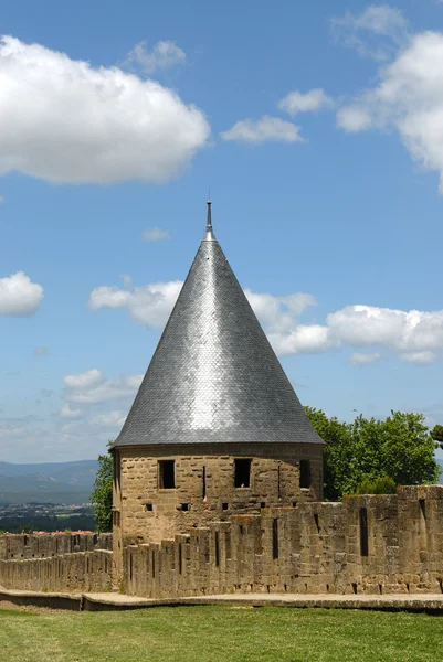 Carcassonne várban towers — Stock Fotó