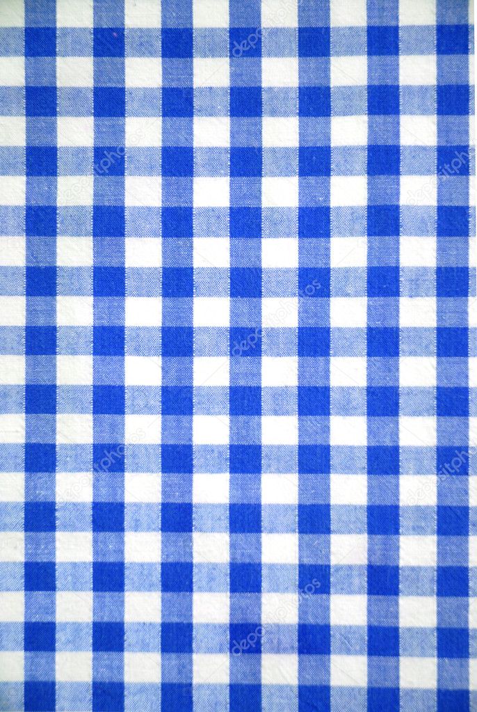 Blue and white tablecloth pattern