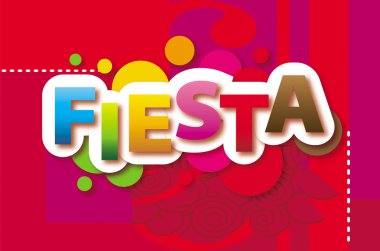 FIESTA red backckground clipart