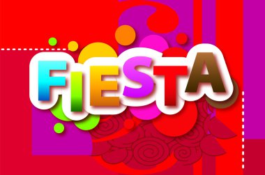 Fiesta Vector red background clipart