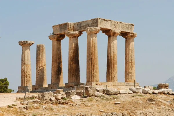 Apollon Corinthe chrám — Stock fotografie