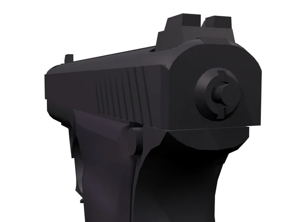 Una pistola a dispersione isolato uno sfondo bianco . — Foto Stock