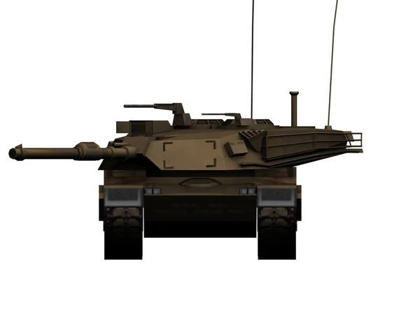 Een leger tank geïsoleerd. — Stockfoto
