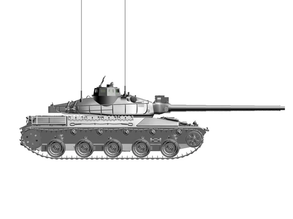 Ein Panzer der Armee vor isoliertem Hintergrund. — Stockfoto