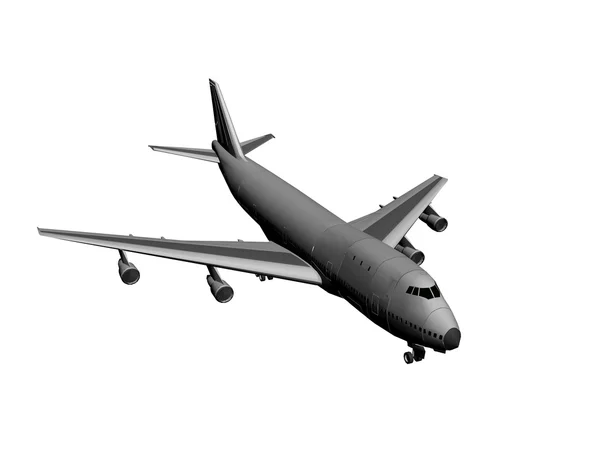 Un aeroplano su sfondo isolato . — Foto Stock